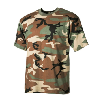 T Shirt Mimetica Cotone Uomo Stile Militare